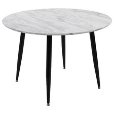 Tudor 110cm Round Faux Marble Dining Table