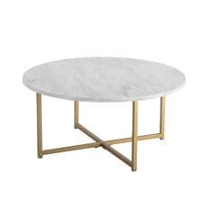Gael Round Faux Marble Coffee Table