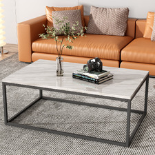 Gael Rectangular Faux Marble Coffee Table