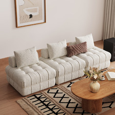 Beige Ella 76cm Wool-Blend Lounge Chairs (Set of 3)