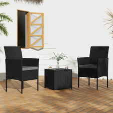 2 Seater Wynford PE Wicker Outdoor Bistro Set