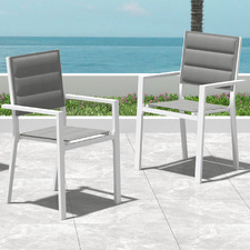 White Jennie Outdoor Dining Chairs (Set of 2)