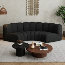 Laurent 4 Seater Curved  Boucle Sofa