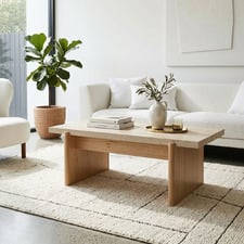 Sally Travertine-Look Coffee Table