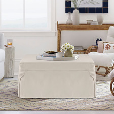 Foldlux Convertible Ottoman Sofa Bed with Castors & Slipcover