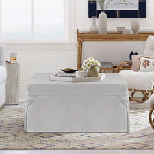 Foldlux Convertible Ottoman Sofa Bed with Castors & Slipcover