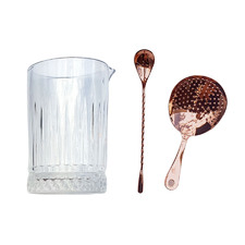 3 Piece Copper Stainless Steel Cocktail Kit