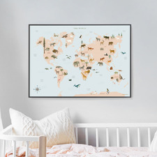 World Map Unframed Poster Print