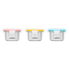 3 Piece Cuitisan Infant 200ml Stainless Steel Feeding Container Set