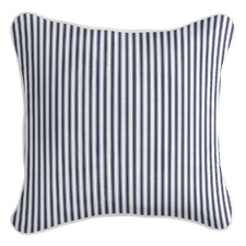 Ticking Stripe Square Linen-Blend Cushion Cover