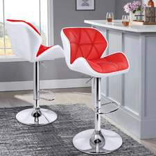 Willa Faux Leather Adjustable Barstools (Set of 2)