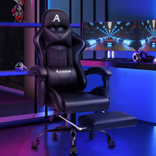 Darius Faux Leather Gaming Chair with Footrest