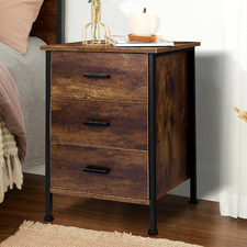 Viktor 3 Drawer Bedside Table