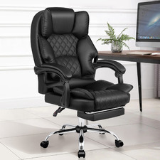 Lauren PU Leather Executive Chair with Footrest