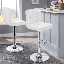 Ralph Faux Leather Adjustable Barstools (Set of 2)