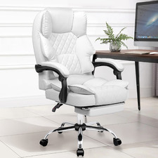 Lauren PU Leather Executive Chair with Footrest
