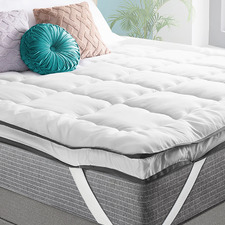 Plush White Overfilled Mattress Topper