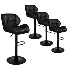 Black Willa Adjustable Barstools (Set of 4)