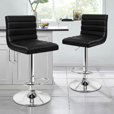 Tristan Faux Leather Adjustable Barstools (Set of 2)