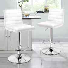 Tristan Faux Leather Adjustable Barstools (Set of 2)