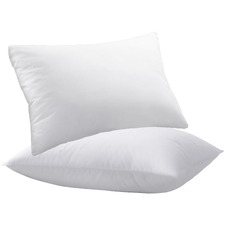 White Microfibre Pillows (Set of 2)
