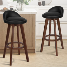 83cm Lorenz Faux Leather Swivel Barstools (Set of 2)