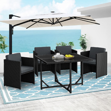 4 Seater Evander Outdoor Dining Table & Chair Set