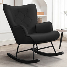 Collin Velvet Rocking Chair