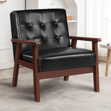 Callum Faux Leather Armchair