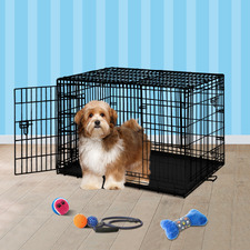 Jacob 3 Doors Metal Dog Cage with Tray