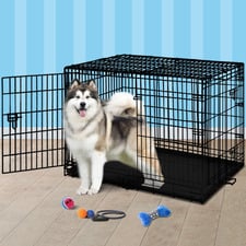 Jacob 3 Doors Metal Dog Cage with Tray