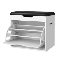 Blaire Flip-Drawer Shoe Storage Bench