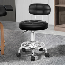 Lora Faux Leather Salon Stool