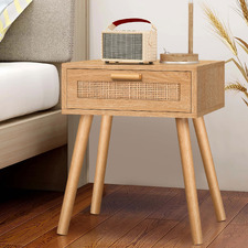 Valentin 1 Drawer Rattan Bedside Table