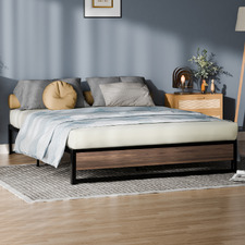 Soren Steel & Timber Bed Base