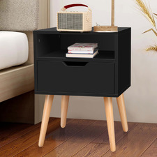 Cinar 1 Drawer & Shelf Bedside Table