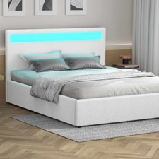 Caledon Boucle Gas Lift Storage Bed with LED
