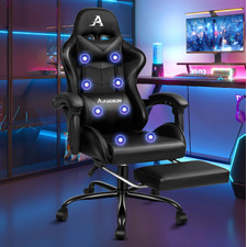 Aeruth Massage & Gaming Chair with Footrest
