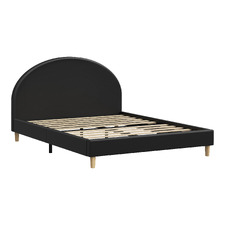 Kenyatta Faux Leather Platform Bed