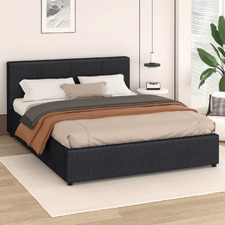 Charcoal Macauley Gas Lift Bed Frame