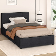 Charcoal Macauley Gas Lift Bed Frame
