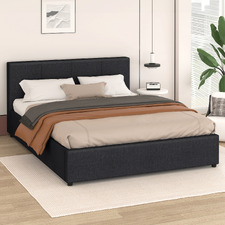 Charcoal Macauley Gas Lift Bed Frame