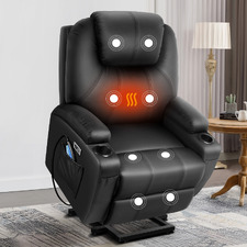 Burke PU Leather Recliner Armchair