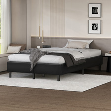 Maryam Faux Leather Bed Base