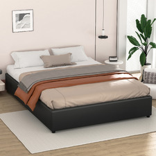 Tiago Faux Leather Gas Lift Bed Base
