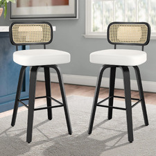 68cm Liencrest Faux Leather Swivel Bar Stools (Set of 2)