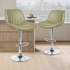 Avalache Faux Leather Adjustable Bar Stools (Set of 2)