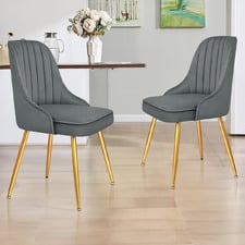 (Set of 2) Davis Velvet Dining Chairs