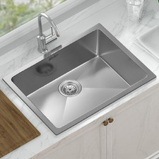 Wingrave 600mm Single Stainless Steel Kitchen Sink