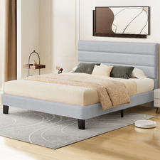Light Grey Preston Boucle Bed Frame